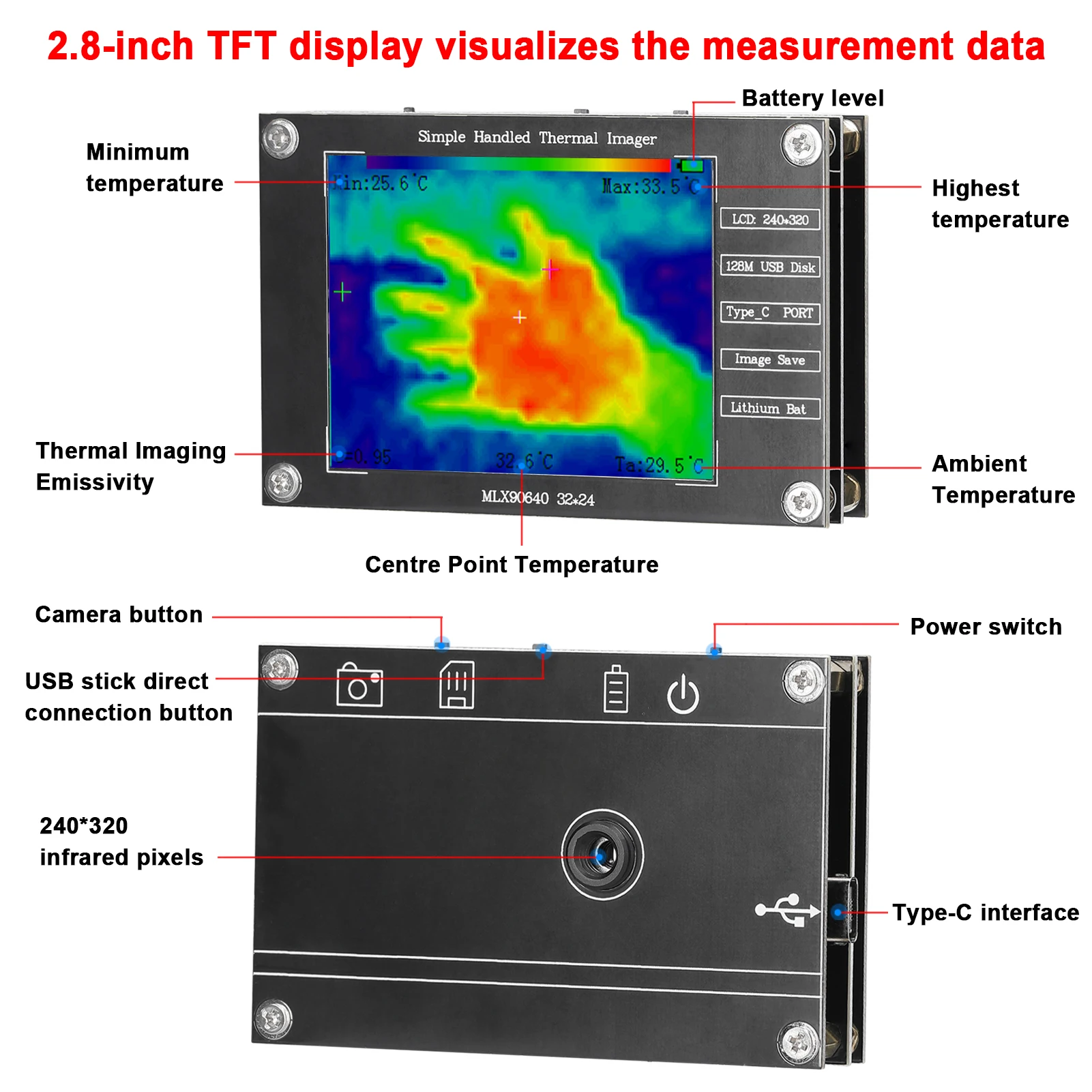 32*24 Thermal Imager -40℃ to 3 - Thermal Imaging Camera Pcb Repair recension och pris